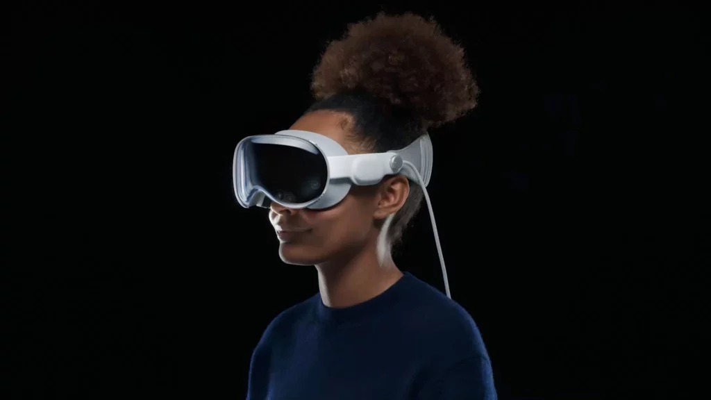  A woman wearing Apple Vision Pro; When Will Apple Vision Pro Launch in the UK