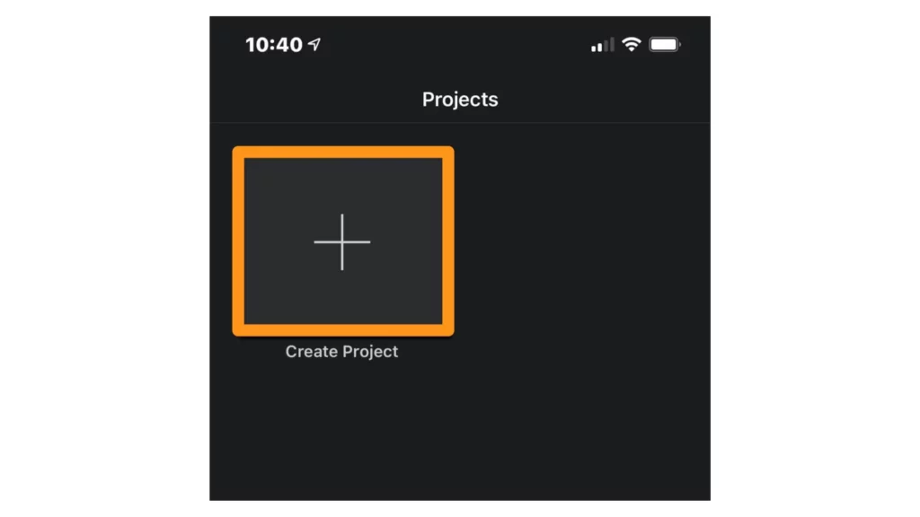 create project in iMovies App; How to Combine Videos on iPhone to Elevate Visuals