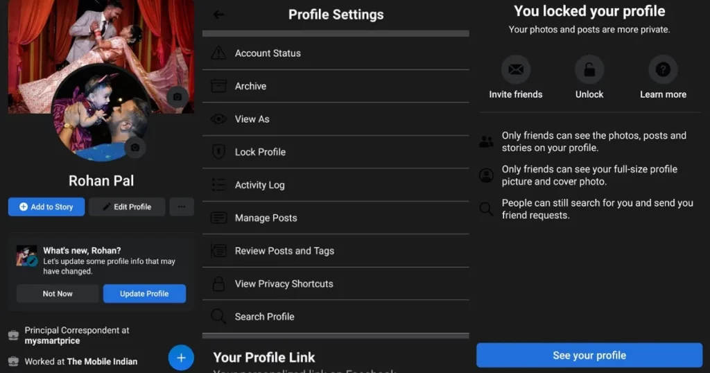 How to Fix No Lock Profile Option On Facebook