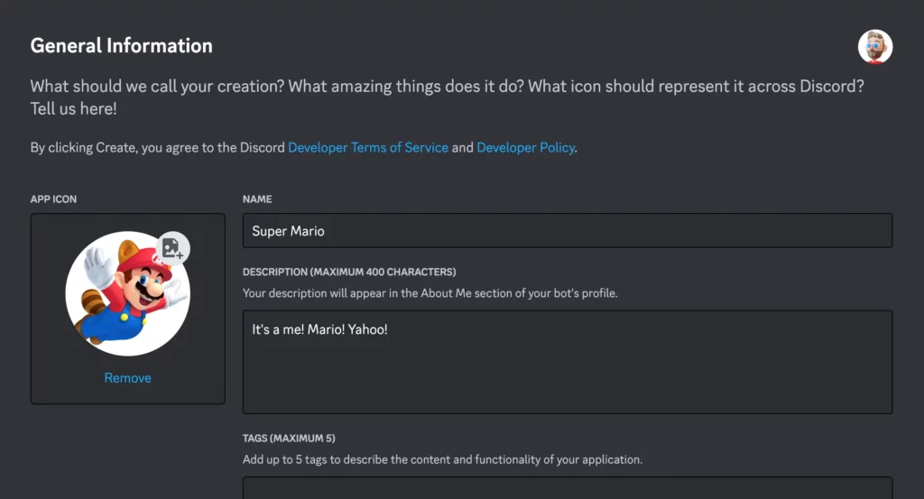 Providing your character info on Discord; How to Make Character AI Discord Bot & Turn Imagination Into Reality
