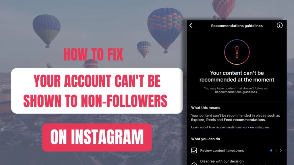 How to fix "Your Account Can't Be Shown to Non-Followers" on Instagram