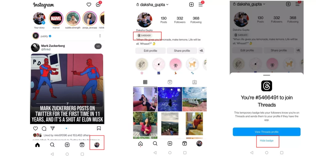 How to Hide Your Threads Badge From Instagram Bio