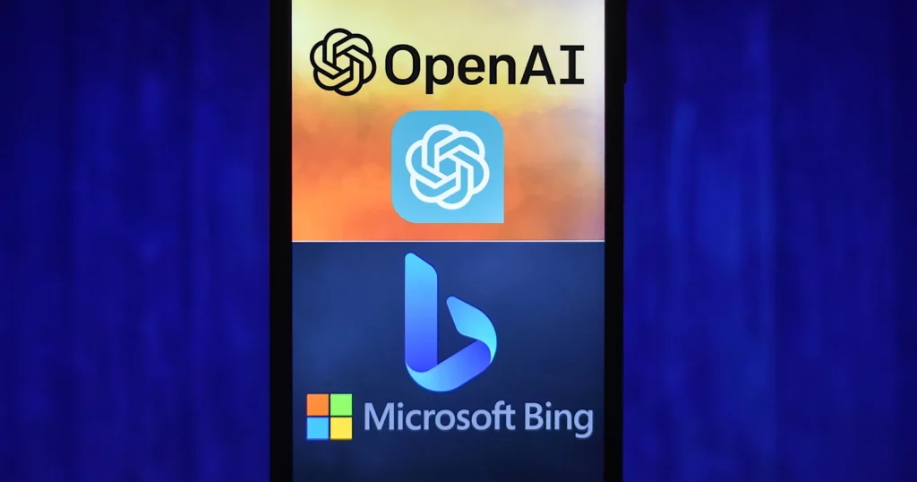 OpenAI and Bing logos; browse with bing not showing in ChatGPT Plus