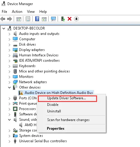 Updating the Audio Driver