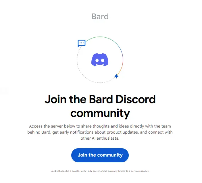 Bard AI Discord Server Link