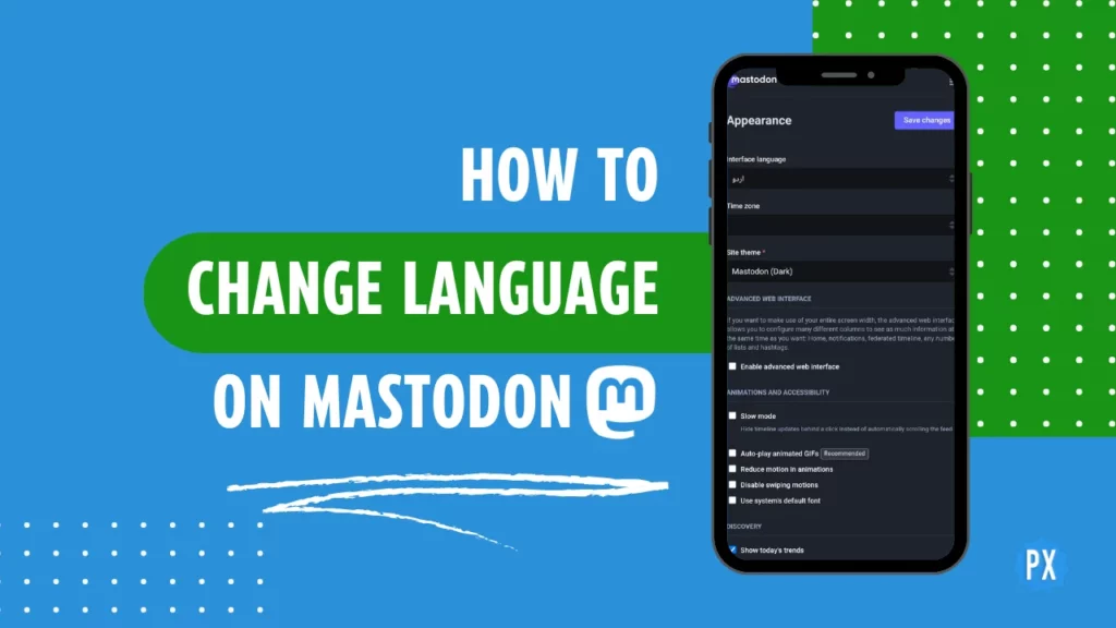 how to change language on Mastodon