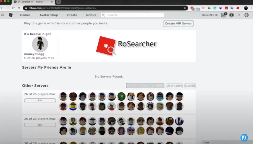 How to join in other player using Rosearcher