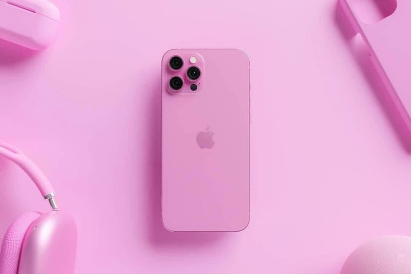 A pink iPhone with a pink background; Will There Be iPhone 15 Barbie Edition - Tech Couture