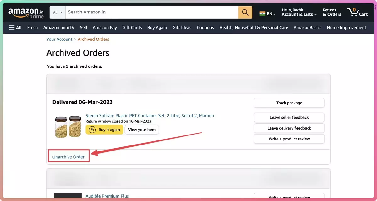 How to Archive Amazon Orders In 60 Seconds or Less?