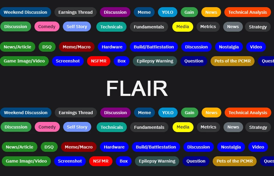 Как искать Flairs на Reddit