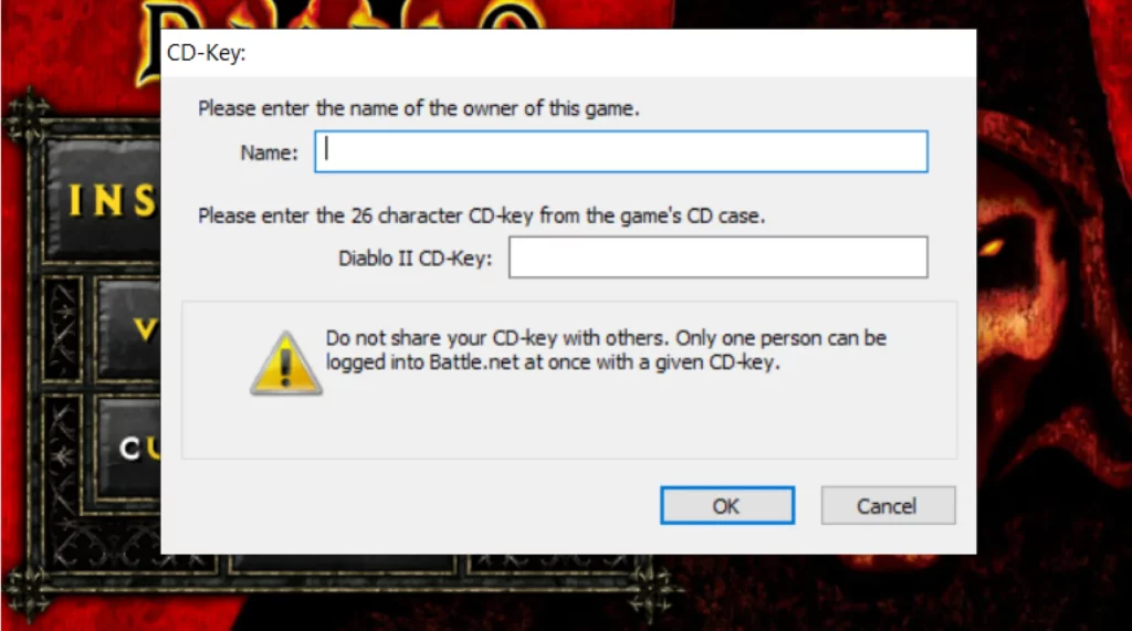 Diablo 2 CD Key Not Working