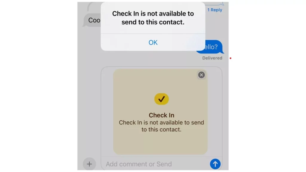 How To Fix “Check In Is Not Available To Send To This Contact” On iOS 17 on iPhone?