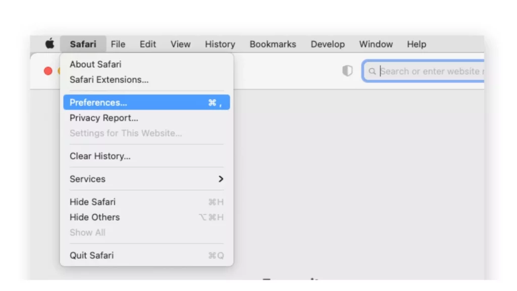 Select Preefrences in Safari; Solve about:blank#blocked NOW