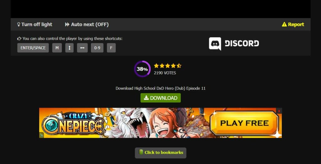 Download button; How to Download From KissAnime
