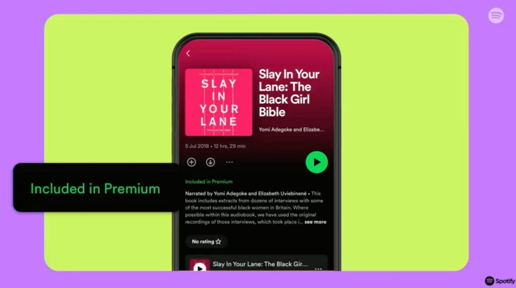 Spotify Audiobook Premium