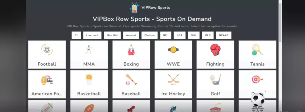VIPRow Sports; 25 Free & Legal Football Streaming Sites: 2023 Updated List