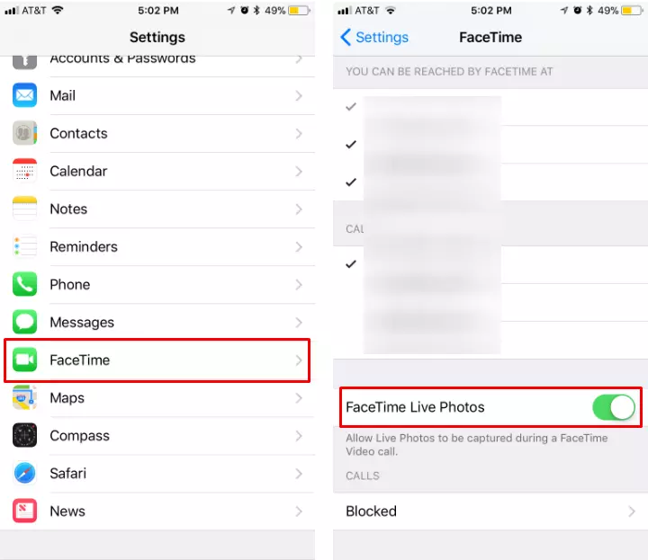 settings; Why Facetime Photos Not Saving on iOS 17