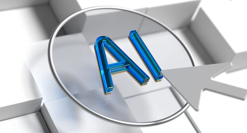 An arrow pointing to AI word; Grok AI Stock - Your Gateway to the World of Smart Investment