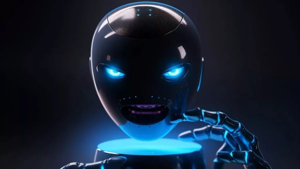 Robot with glowy eyes; Olympus AI Vs ChatGPT: An In-Depth Exploration of Language Models