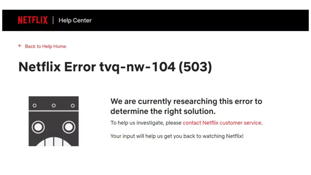 Netflix error; How to Fix Netflix Error tvq-nw-104 (503)? A Stepwise Guide