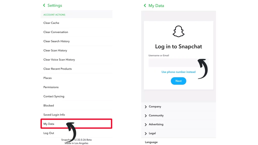 Download Your Data to Recover Deleted Snapchat Messages