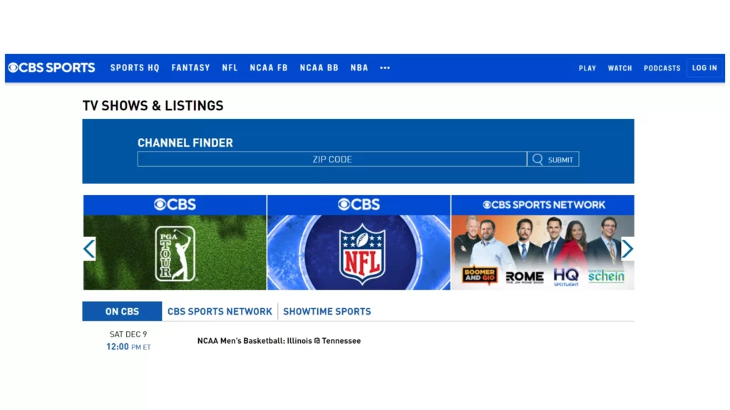 CBS Sports; Sportsurge Alternatives
