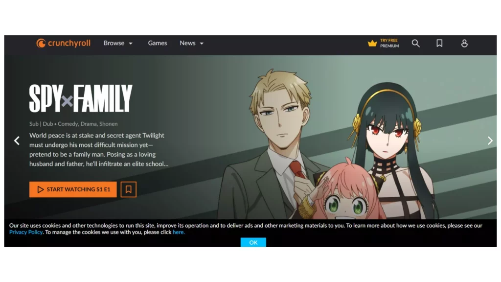 Crunchyroll; sites to download movies for free