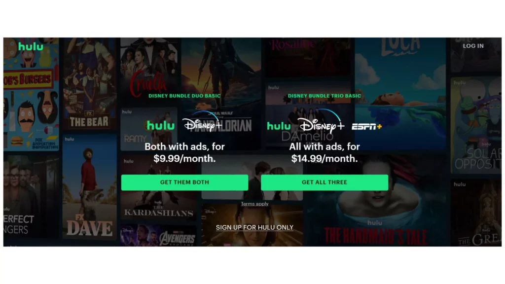 Hulu; Sites to watch movies for free