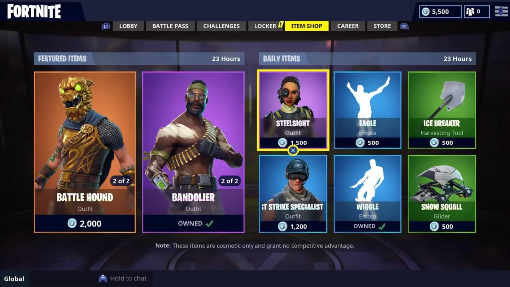 what is the fortnite item shop today
