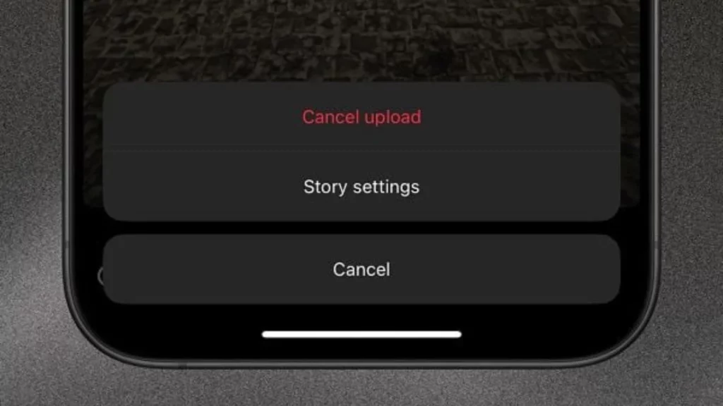 Cancel In-Progress Story Uploads on Instagram