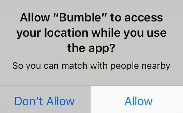 Обновляет ли Bumble местоположение при закрытии приложения