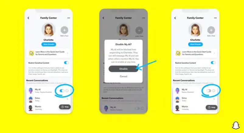How To Disable My AI In Snapchat via Family Center In 2024? Know Here!